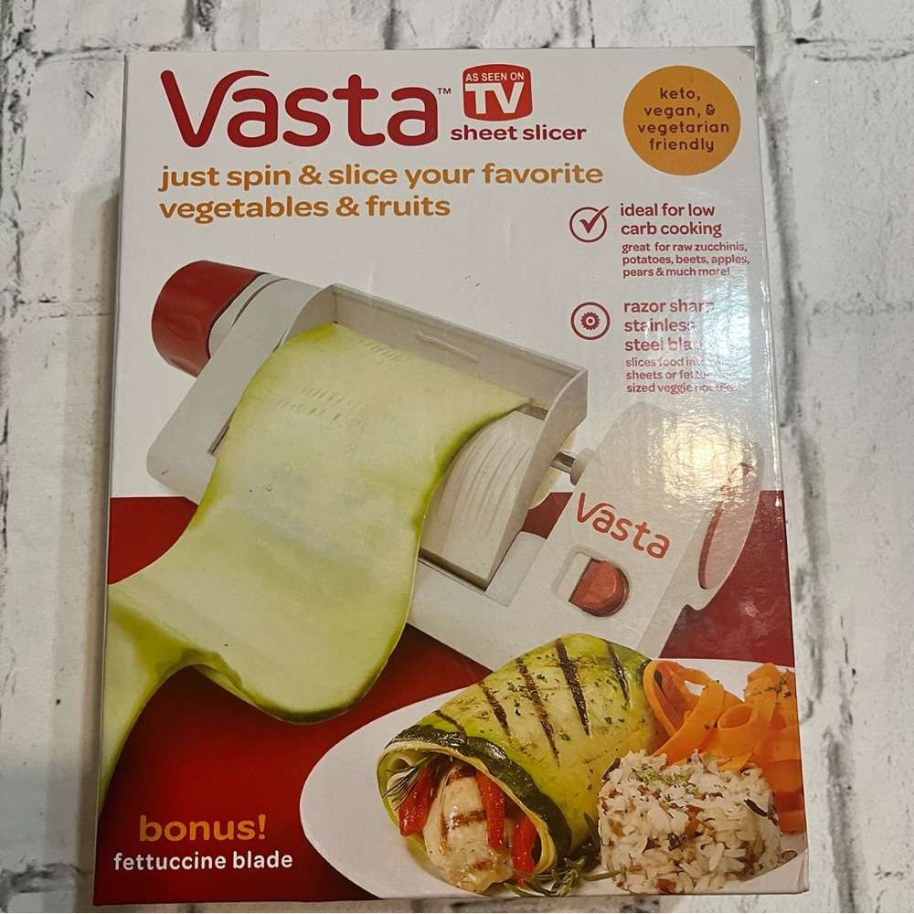 Vasta veggie pasta slicer cuts into sheets as seen on tv new